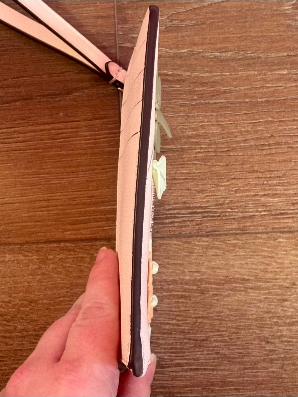 Kate Spade Lucy peach card holder wristlet NWT MSRP: $159!